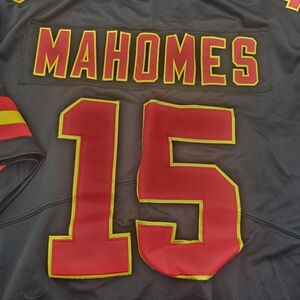 Mahomes Black and Red Men's Jersey